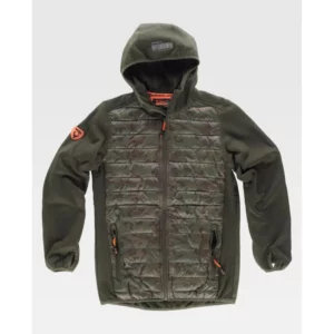 Chaqueta acolchada de camuflaje WorkTeam S8550, Verde caza/Camuflage marrón, vista frontal