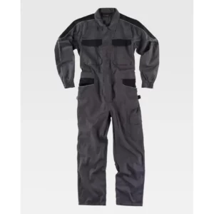 Buzo WorkTeam WF1042, Gris oscuro/Negro, vista frontal