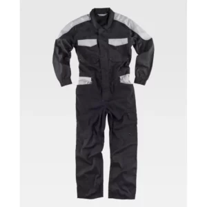 Buzo WorkTeam WF1042, Negro/gris claro, vista frontal