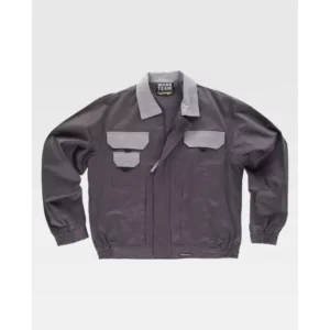 Cazadora combinada de algodón WorkTeam WF1160, Gris/Gris, vista frontal
