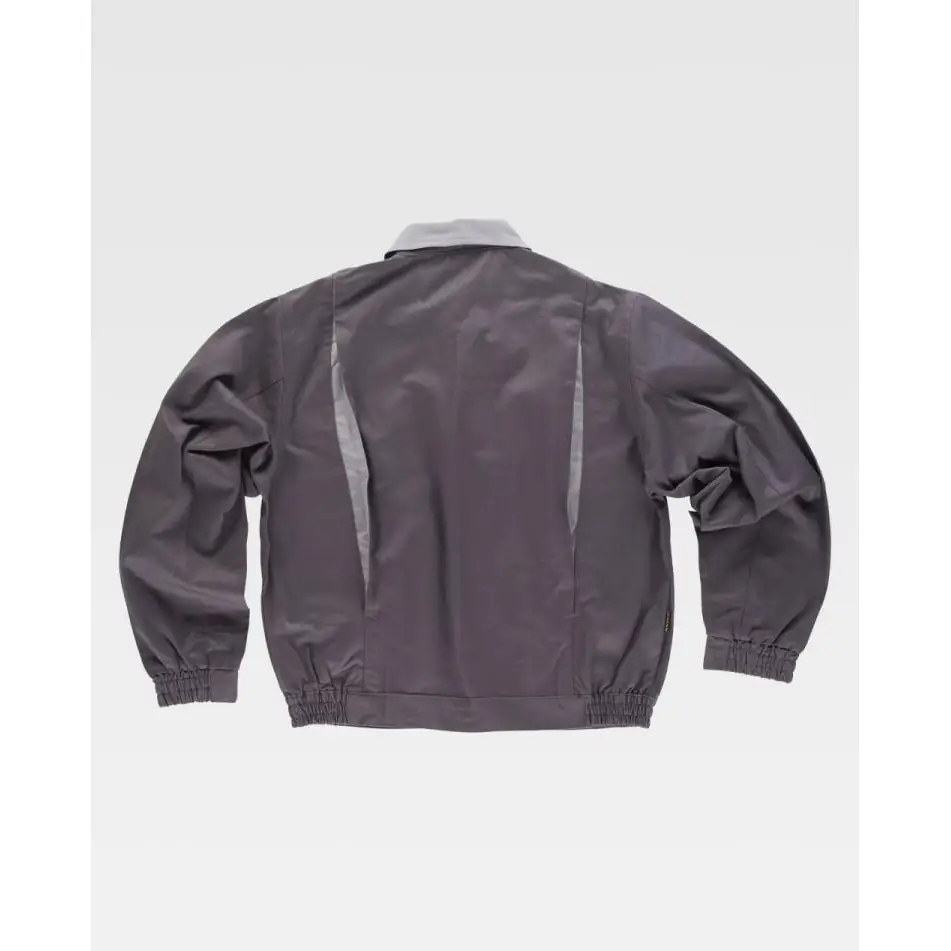 Cazadora combinada de algodón WorkTeam WF1160 2 Cazadora combinada de algodón WorkTeam WF1160, Gris/Gris, vista trasera