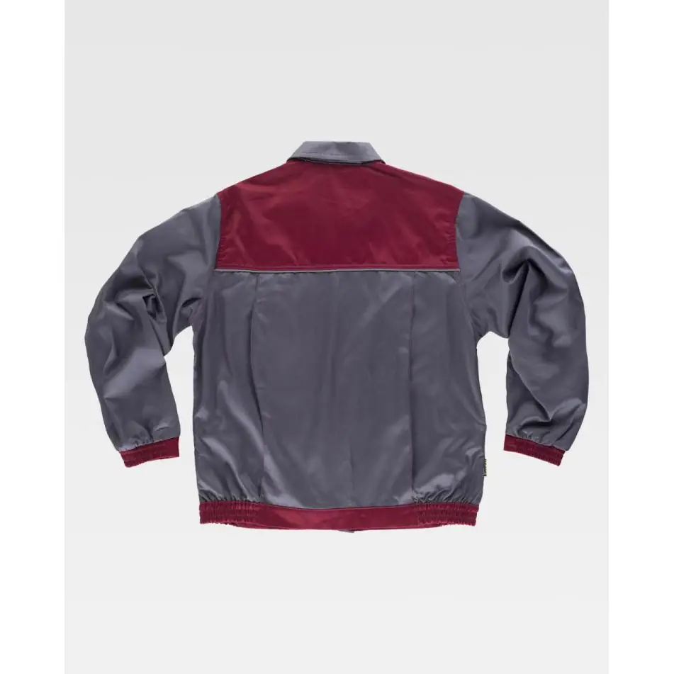 Cazadora con vivos reflectantes WorkTeam WF1852 2 Cazadora con vivos reflectantes WorkTeam WF1852, Gris/Granate, vista trasera