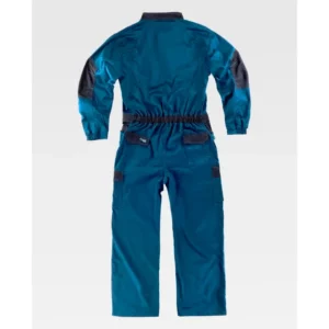 Buzo WorkTeam WF2620, Azafata/Negro, vista posterior