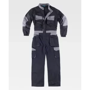 Buzo WorkTeam WF2620, Negro/Gris, vista frontal