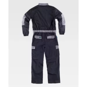 Buzo WorkTeam WF2620, Negro/Gris, vista posterior