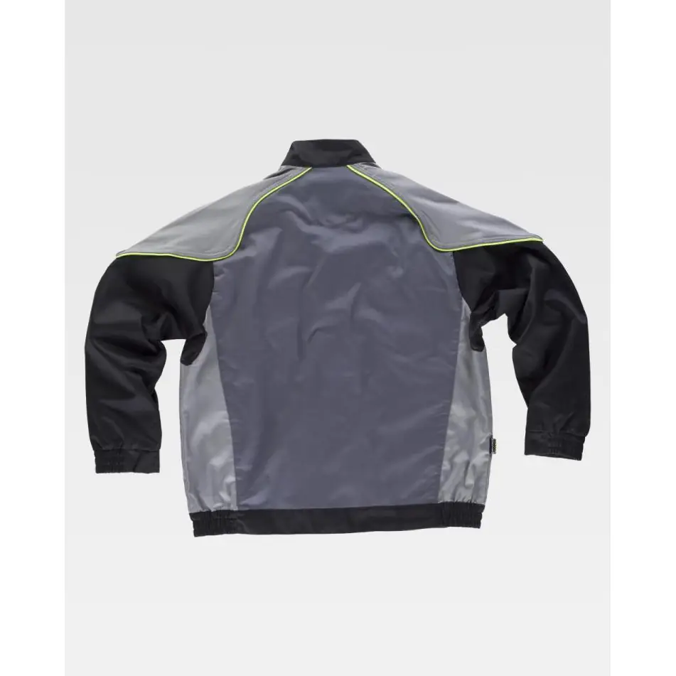 Cazadora tricolor con rejilla en axilas WorkTeam WF5851 6 Cazadora tricolor con rejilla en axilas WorkTeam WF5851, Gris oscuro/Gris claro/Negro, vista trasera