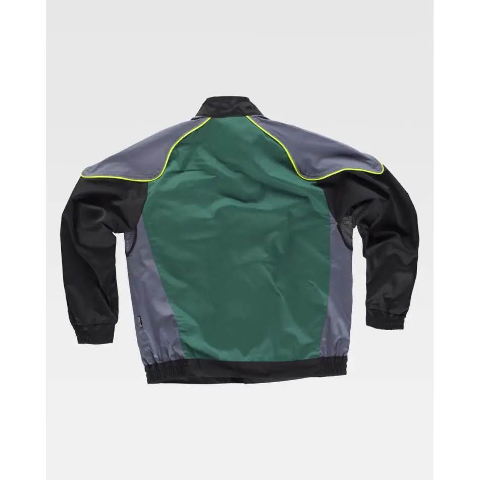 Cazadora tricolor con rejilla en axilas WorkTeam WF5851 8 Cazadora tricolor con rejilla en axilas WorkTeam WF5851, Verde/Gris oscuro/Negro, vista trasera