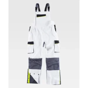 Peto WorkTeam WF5856, Blanco/Negro/Gris oscuro, vista frontal