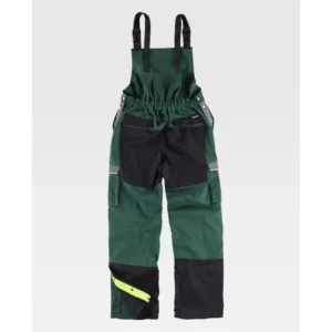 Peto WorkTeam WF5856, Verde/Gris oscuro/Negro, vista posterior