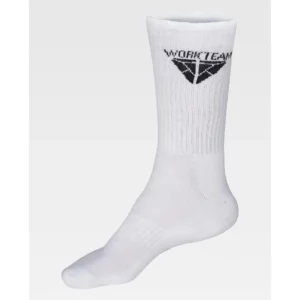 Calcetines, pack 3 pares WorkTeam WFA023, Negro/Gris/Blanco, vista oblicua del calcetín
