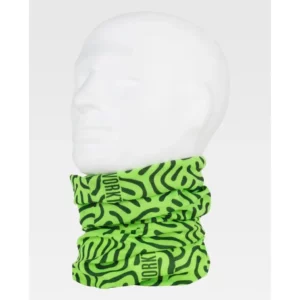 Fular tubular WorkTeam WFA108, Estampado, vista oblicua sobre maniquí; uso alrededor del cuello