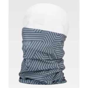 Fular tubular WorkTeam WFA109, Estampado, vista oblicua sobre maniquí; fular desplegado