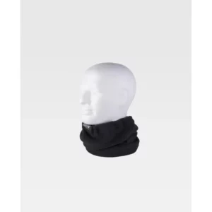 Fular polar WorkTeam WFA125, Negro, vista oblicua sobre maniquí; uso alrededor del cuello