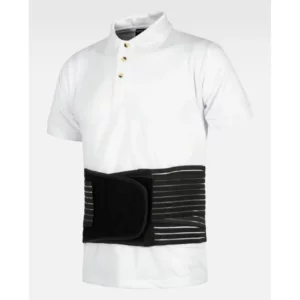 Faja lumbar WorkTeam WFA301, Negro, vista oblicua sobre maniquí