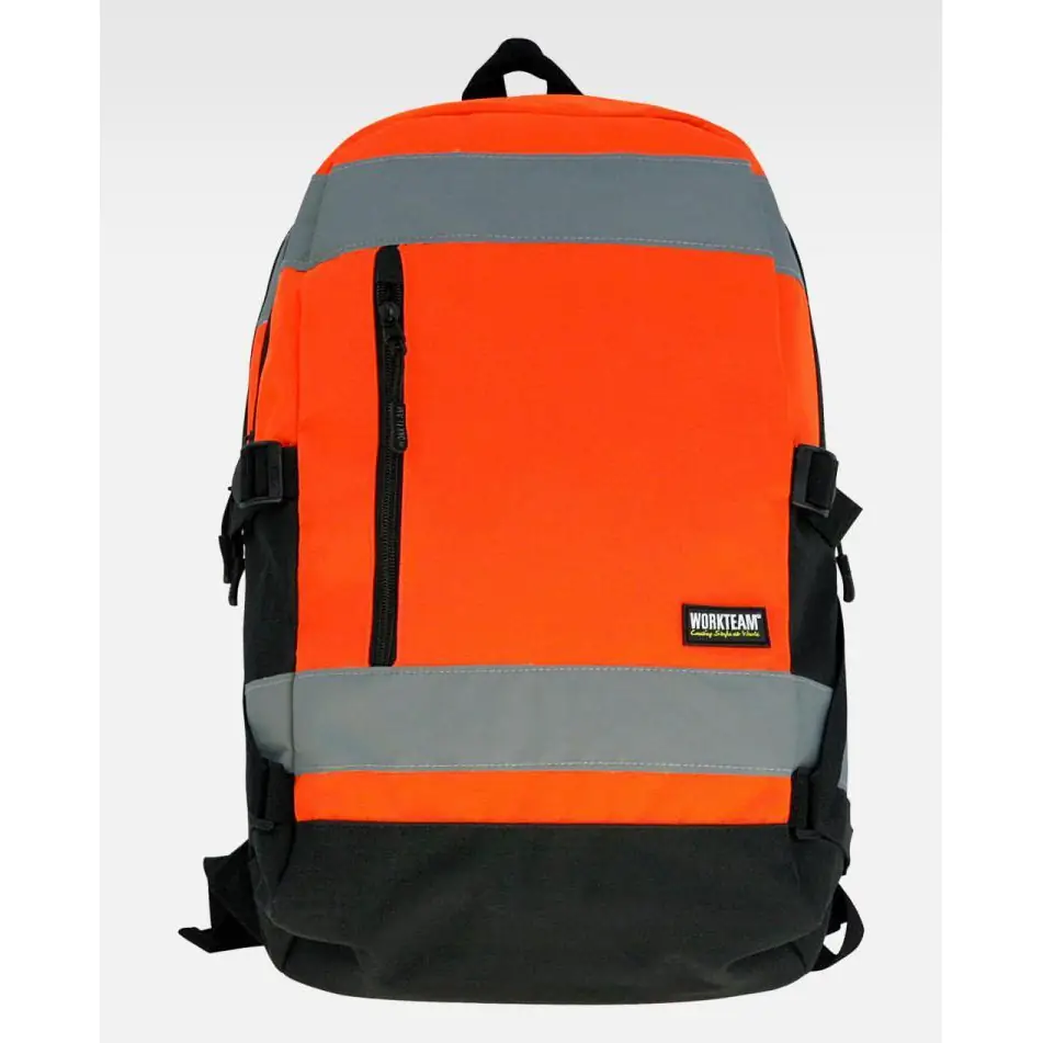 Mochila WorkTeam WFA401 2 Mochila WorkTeam WFA401, Naranja flúor, vista frontal