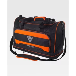 Bolsa de deporte WorkTeam WFA410, Negro/Naranja flúor, vista oblicua del producto