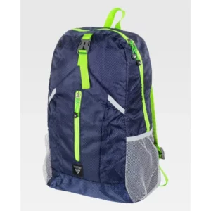 Mochila WorkTeam WFA415, Marino/Verde flúor, vista oblicua del producto