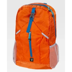 Mochila WorkTeam WFA415, Naranja fluor/Turquesa, vista oblicua del producto