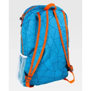Mochila WorkTeam WFA416, Estampado azul/Naranja fluor, vista posterior