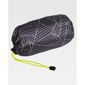 Mochila WorkTeam WFA416, Estampado negro/Amarillo fluor, vista enrollada en bolsa de transporte
