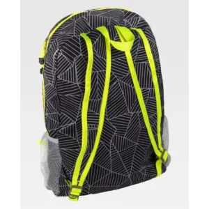 Mochila WorkTeam WFA416, Estampado negro/Amarillo fluor, vista posterior