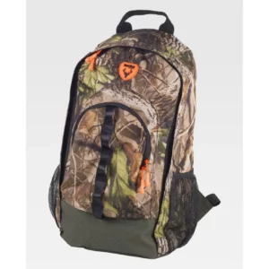 Mochila WorkTeam WFA420, Camuflaje bosque verde/Verde caza, vista oblicua del producto