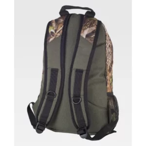 Mochila WorkTeam WFA420, Camuflaje bosque verde/Verde caza, vista posterior