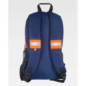 Mochila WorkTeam WFA440, Marino/Naranja flúor, vista posterior