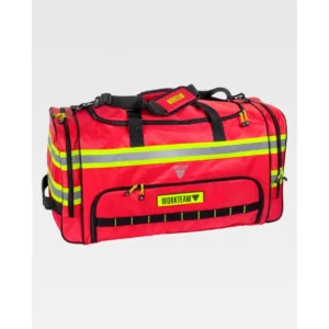 Bolsa de deporte WorkTeam WFA441, Rojo/Amarillo fluor, vista oblicua del producto