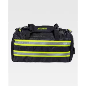 Bolsa de deporte WorkTeam WFA442, Negro/Amarillo fluor, vista posterior