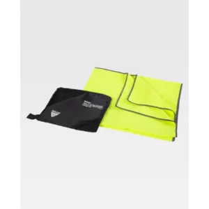 Toalla WorkTeam WFA451, Amarillo fluor/Gris, vista oblicua del producto