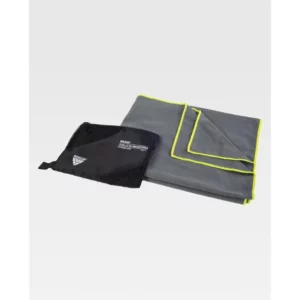 Toalla WorkTeam WFA451, Gris/Amarillo fluor, vista oblicua del producto