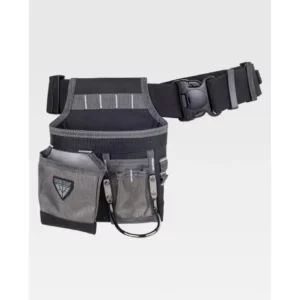 Cinturón táctico WorkTeam WFA510, Negro, vista de uso con bolsa