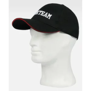 Gorra WorkTeam WFA906, Negro, vista oblicua sobre maniquí
