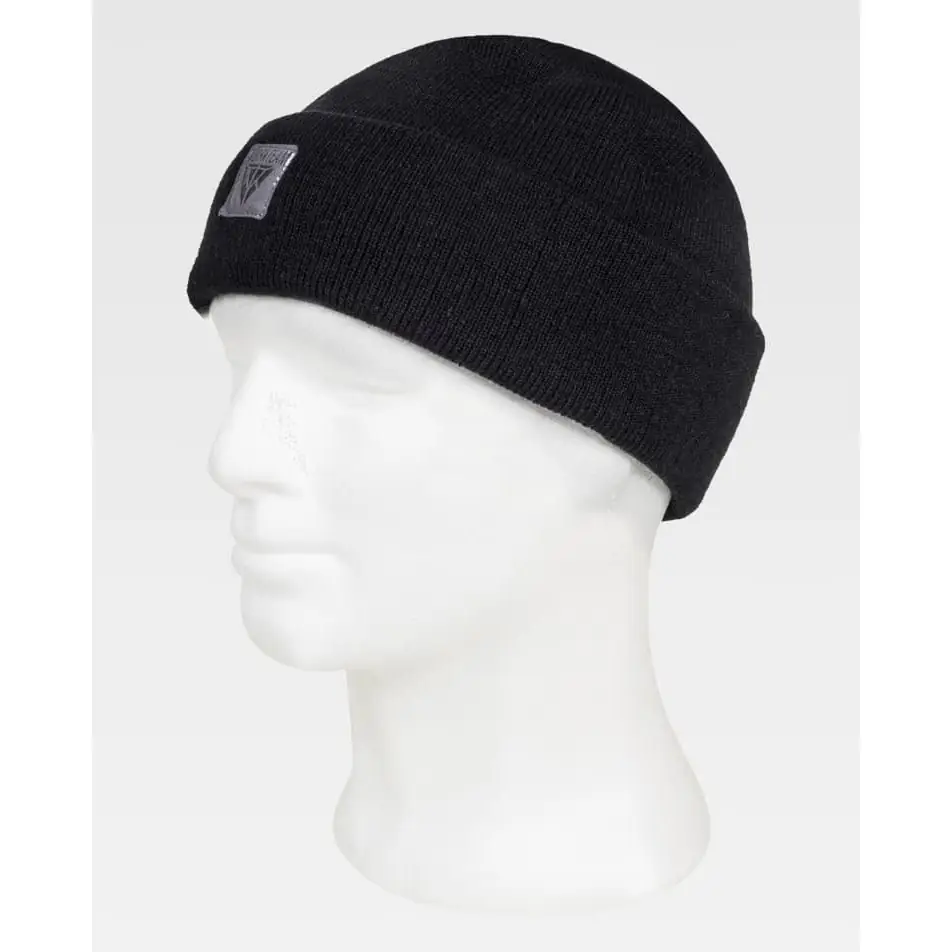 Gorro WorkTeam WFA918 5 Gorro WorkTeam WFA918, Negro, vista oblicua sobre maniquí