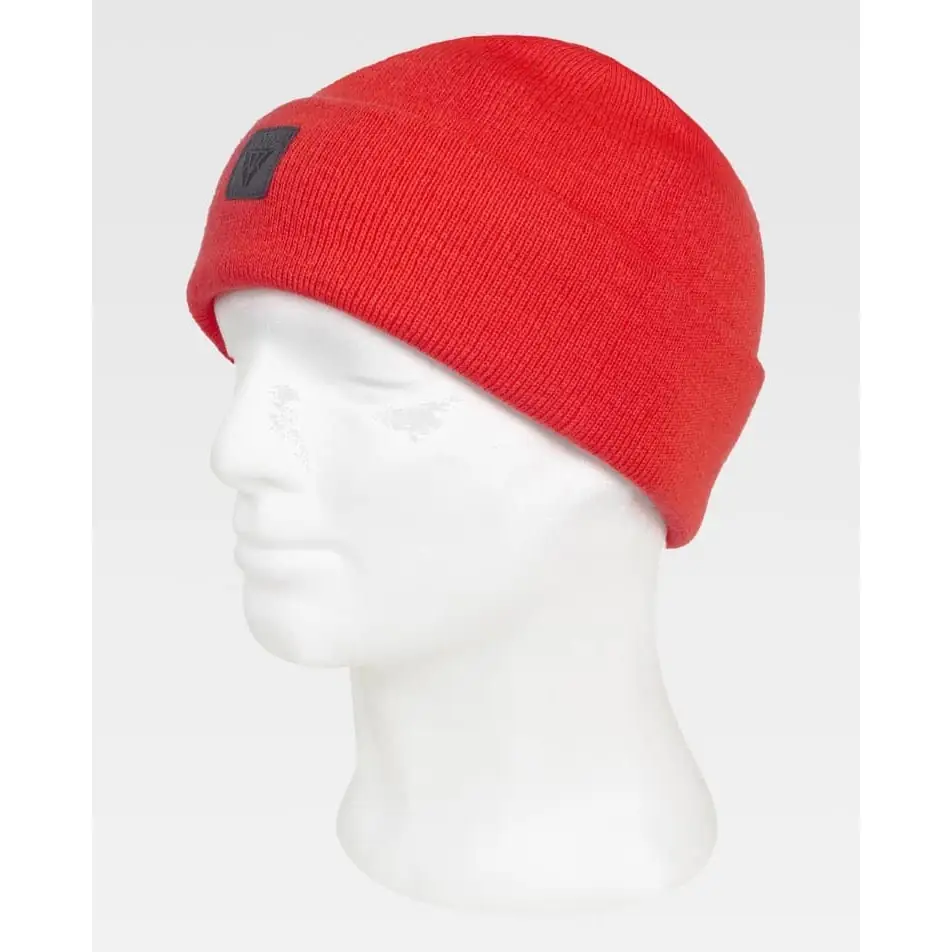 Gorro WorkTeam WFA918 6 Gorro WorkTeam WFA918, Rojo flúor, vista oblicua sobre maniquí