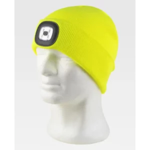 Gorro WorkTeam WFA921, Amarillo a.v., vista oblicua sobre maniquí