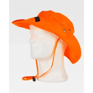 Sombrero WorkTeam WFA930, Naranja flúor, vista oblicua sobre maniquí