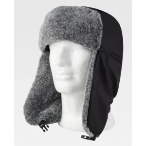 Gorro WorkTeam WFA936, Negro/Gris, vista oblicua sobre maniquí