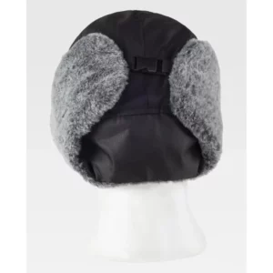 Gorro WorkTeam WFA936, Negro/Gris, vista posterior sobre maniquí