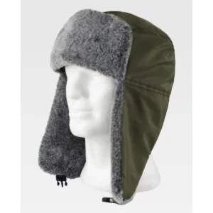 Gorro WorkTeam WFA936, Verde caza/Gris, vista oblicua sobre maniquí