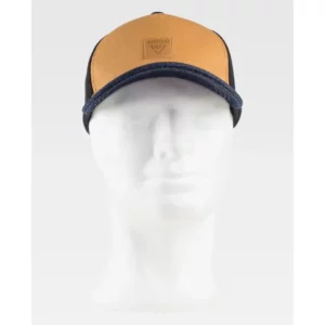 Gorra WorkTeam WFA940, Negro/Beige/Vaquero, vista frontal